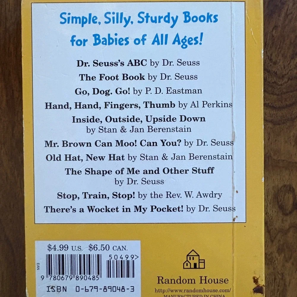 Dr Seuss ABC & Hand Hand Fingers Thumb Bright Early Board Books‎ Lot of 2